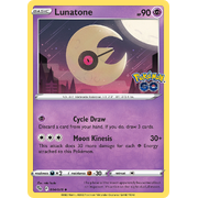 Reverse Holo Lunatone 034/078 Uncommon Pokemon Go Pokemon Card Single