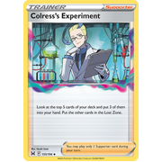 Reverse Holo Colress's Experiment 155/196 Uncommon Lost Origin Single