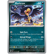 Reverse Holo Murkrow 131/193 Common Paldea Evolved Pokemon Card