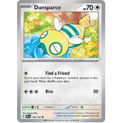 Reverse Holo Dunsparce 156/193 Common Paldea Evolved Pokemon Card