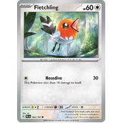 Reverse Holo Fletchling 163/193 Common Paldea Evolved Pokemon Card