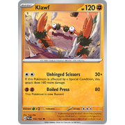 Klawf 105/182 Uncommon Scarlet & Violet Paradox Rift Pokemon Card Reverse Holo