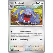 Exploud 150/182 Uncommon Scarlet & Violet Paradox Rift Pokemon Card