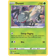 Reverse Holo Durant 013/195 Common Silver Tempest Pokemon Card Single
