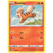 Reverse Holo Growlithe 019/195 Common Silver Tempest Pokemon Card Single
