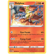Reverse Holo Delphox 027/195 Rare Silver Tempest Pokemon Card Single