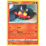 Reverse Holo Litten 030/195 Common Silver Tempest Pokemon Card Single