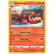 Reverse Holo Incineroar 032/195 Rare Silver Tempest Pokemon Card Single