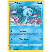 Reverse Holo Phione 045/195 Rare Silver Tempest Pokemon Card Single