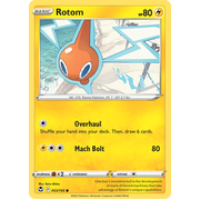 Reverse Holo Rotom 053/195 Common Silver Tempest Pokemon Card Single