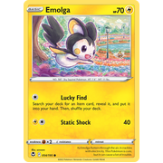 Reverse Holo Emolga 054/195 Common Silver Tempest Pokemon Card Single