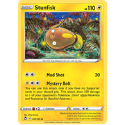 Stunfisk 055/195 Common Silver Tempest Pokemon Card Single