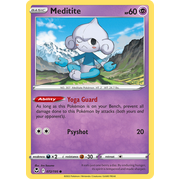 Reverse Holo Meditite 072/195 Common Silver Tempest Pokemon Card Single