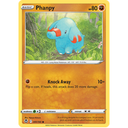 Reverse Holo Phanpy 091/195 Common Silver Tempest Pokemon Card Single