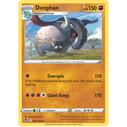 Reverse Holo Donphan 092/195 Uncommon Silver Tempest Pokemon Card Single