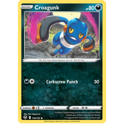 Reverse Holo Croagunk 109/195 Common Silver Tempest Pokemon Card Single