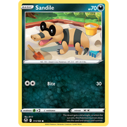 Reverse Holo Sandile 111/195 Common Silver Tempest Pokemon Card Single