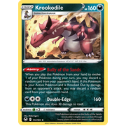 Reverse Holo Krookodile 113/195 Holo Rare Silver Tempest Pokemon Card Single
