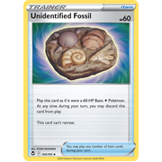 Reverse Holo Unidentified Fossil 165/195 Uncommon Silver Tempest Pokemon Card Single