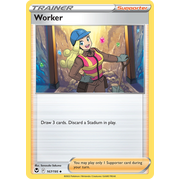 Reverse Holo Worker 167/195 Uncommon Silver Tempest Pokemon Card Single