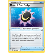 Reverse Holo Moon & Sun Badge 151/203 Uncommon  Evolving Skies Singles