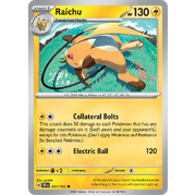 Raichu Reverse Holo 052/162 Common Scarlet & Violet Temporal Forces Near Mint Pokemon Card