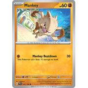 Reverse Holo Mankey 107/198 Common Scarlet & Violet Pokemon Card