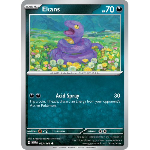 Ekans 023/165 Common Scarlet & Violet 151 Pokemon card