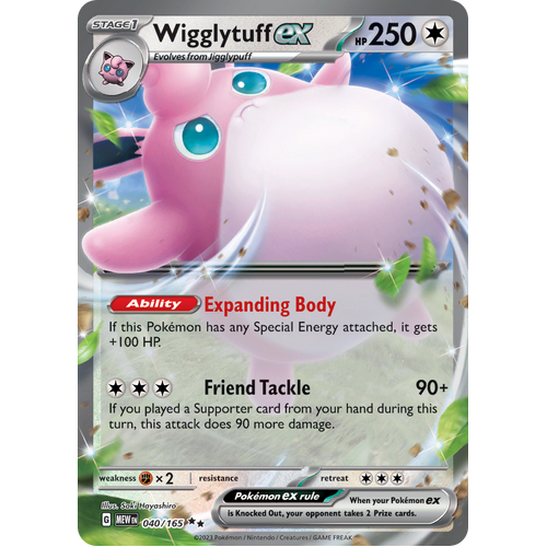 Wigglytuff ex 040/165 Double Rare Scarlet & Violet 151 Pokemon card