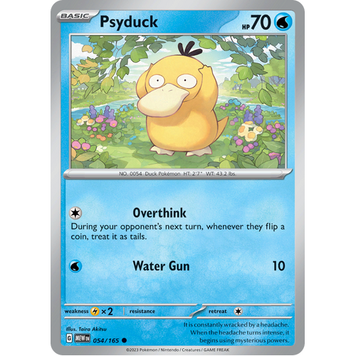 Psyduck 054/165 Common Scarlet & Violet 151 Pokemon card