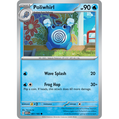 Poliwhirl 061/165 Common Scarlet & Violet 151 Pokemon card