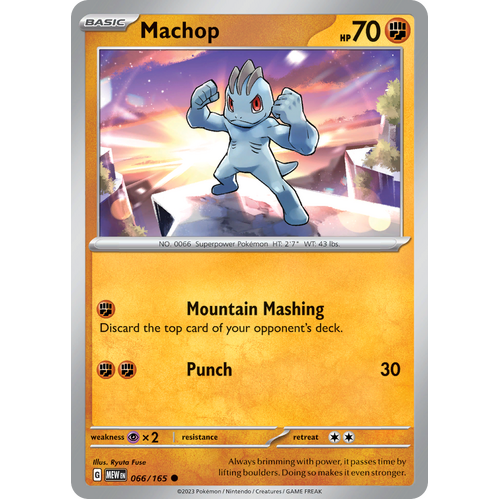 Machop 066/165 Common Scarlet & Violet 151 Pokemon card