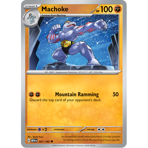 Machoke 067/165 Uncommon Scarlet & Violet 151 Pokemon card