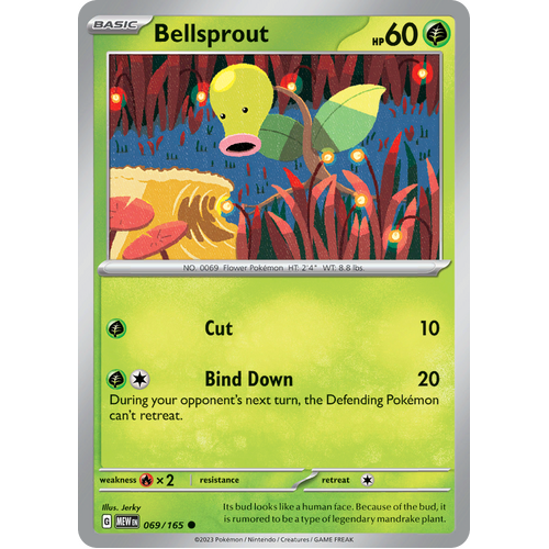 Bellsprout 069/165 Common Scarlet & Violet 151 Pokemon card