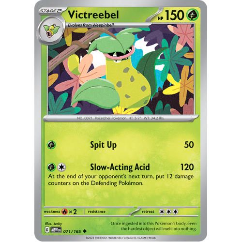 Victreebel 071/165 Uncommon Scarlet & Violet 151 Pokemon card