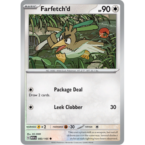 Farfetch'd 083/165 Common Scarlet & Violet 151 Pokemon card