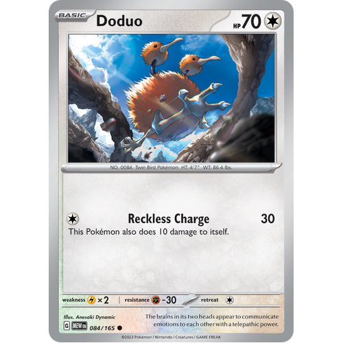 Doduo 084/165 Common Scarlet & Violet 151 Pokemon card