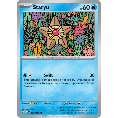 Staryu 120/165 Common Scarlet & Violet 151 Pokemon card