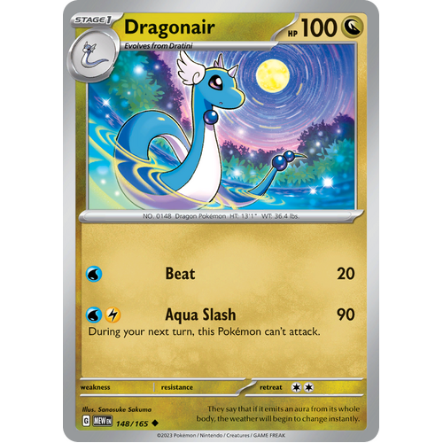 Dragonair 148/165 Uncommon Scarlet & Violet 151 Pokemon card