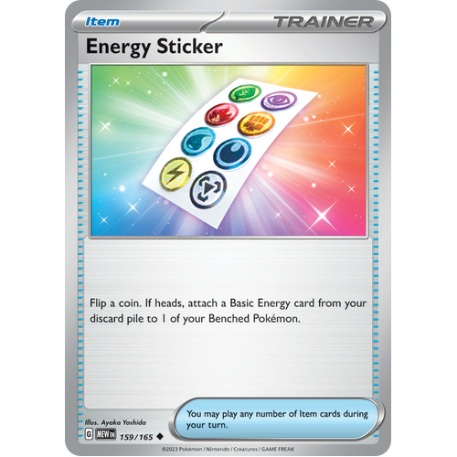 Energy Sticker 159/165 Uncommon Scarlet & Violet 151 Pokemon card