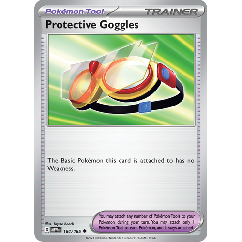 Protective Goggles 164/165 Uncommon Scarlet & Violet 151 Pokemon card