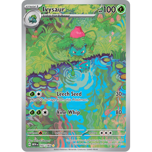 Ivysaur 167/165 Illustration Rare Scarlet & Violet 151 Pokemon card