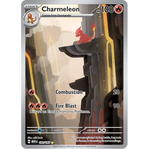 Charmeleon 169/165 Illustration Rare Scarlet & Violet 151 Pokemon card