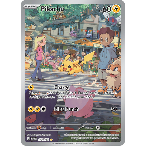 Pikachu 173/165 Illustration Rare Scarlet & Violet 151 Pokemon card