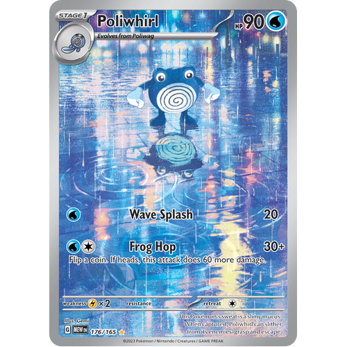 Poliwhirl 176/165 Illustration Rare Scarlet & Violet 151 Pokemon card