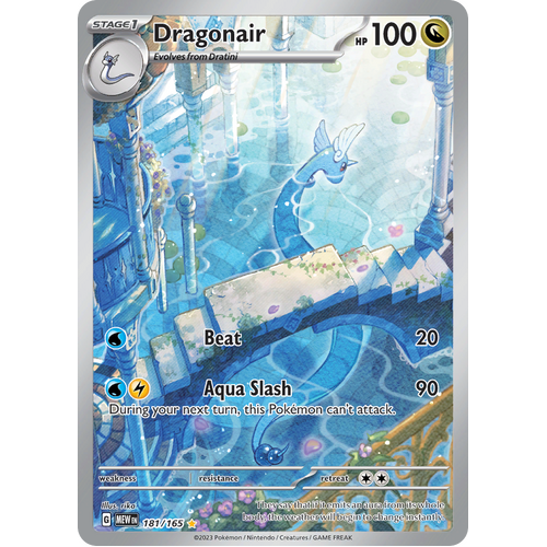 Dragonair 181/165 Illustration Rare Scarlet & Violet 151 Pokemon card