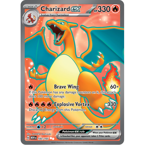 Charizard ex 183/165 Ultra Rare Scarlet & Violet 151 Pokemon card