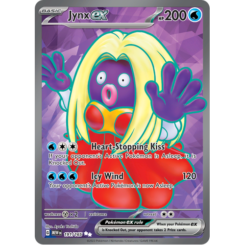 Jynx ex 191/165 Ultra Rare Scarlet & Violet 151 Pokemon card