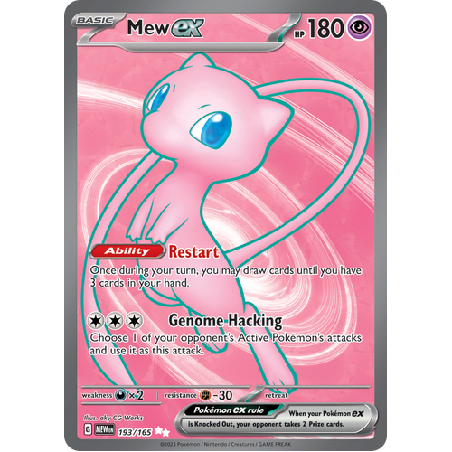 Mew ex 193/165 Ultra Rare Scarlet & Violet 151 Pokemon card