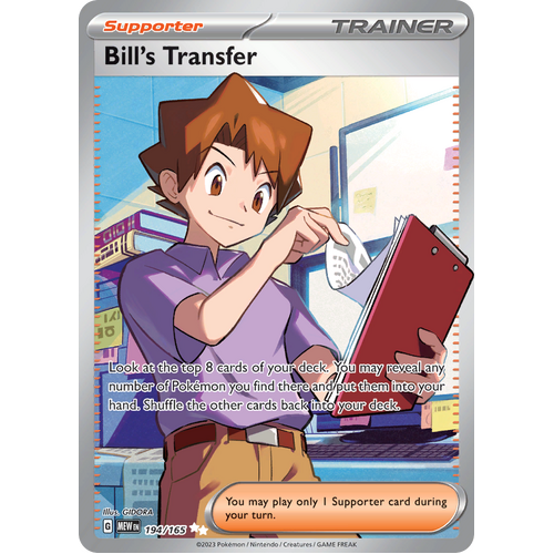 Bill's Transfer 194/165 Ultra Rare Scarlet & Violet 151 Pokemon card